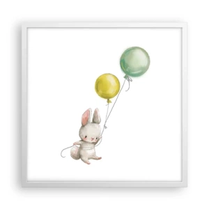 Plagát v bielom ráme - Poletím aj ja! - 50x50 cm