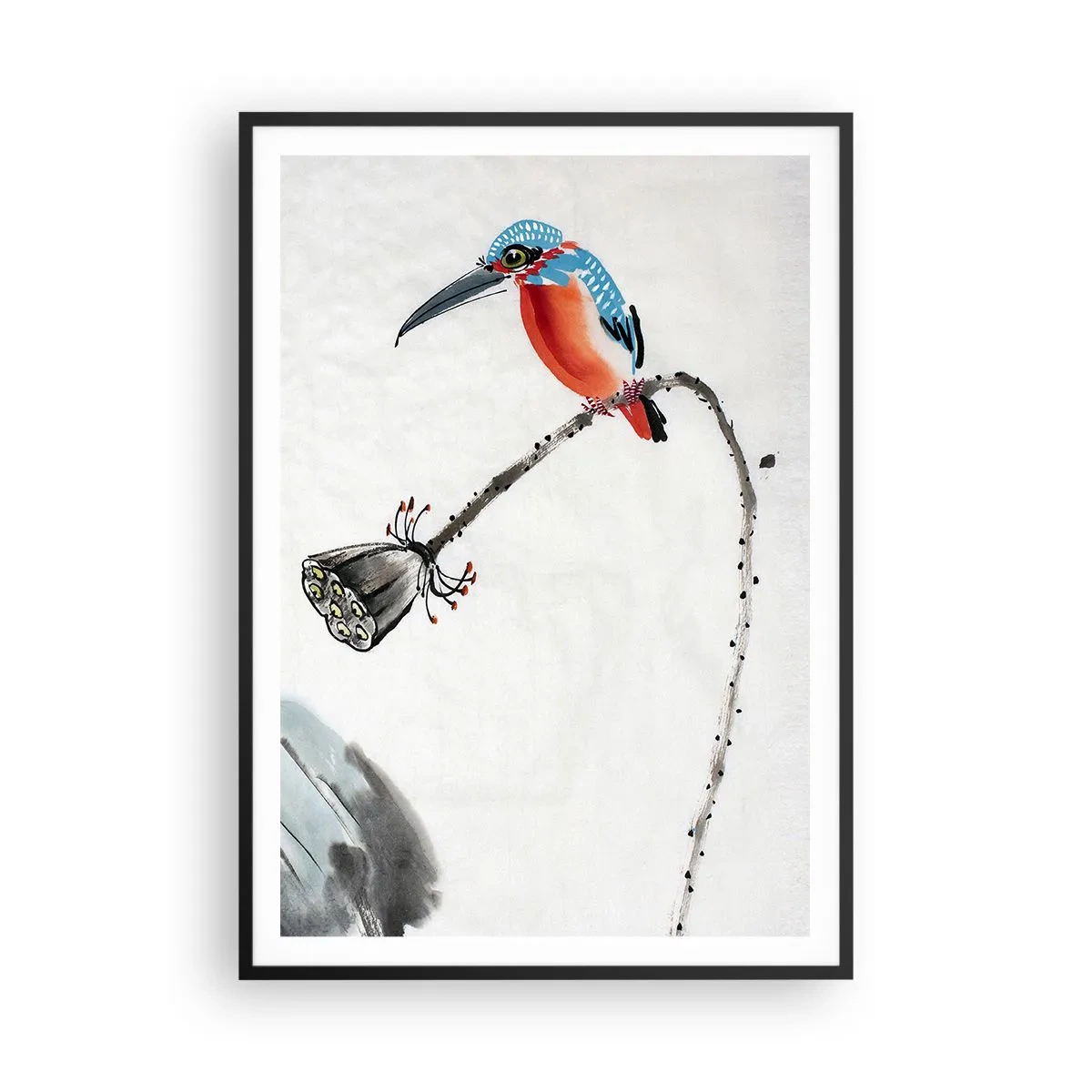 Plagát v čiernom ráme - Život lúky - 70x100 cm