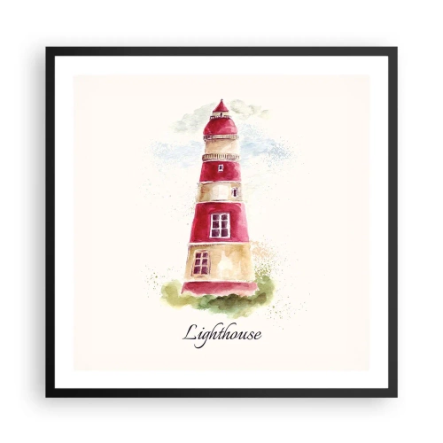 Plagát v čiernom ráme - Tu je vždy počasie - 60x60 cm