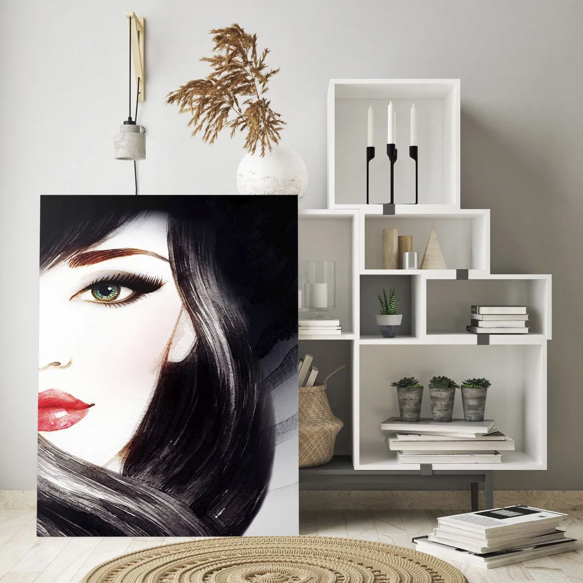 Obraz na skle - Zafírový pohľad - 80x120 cm