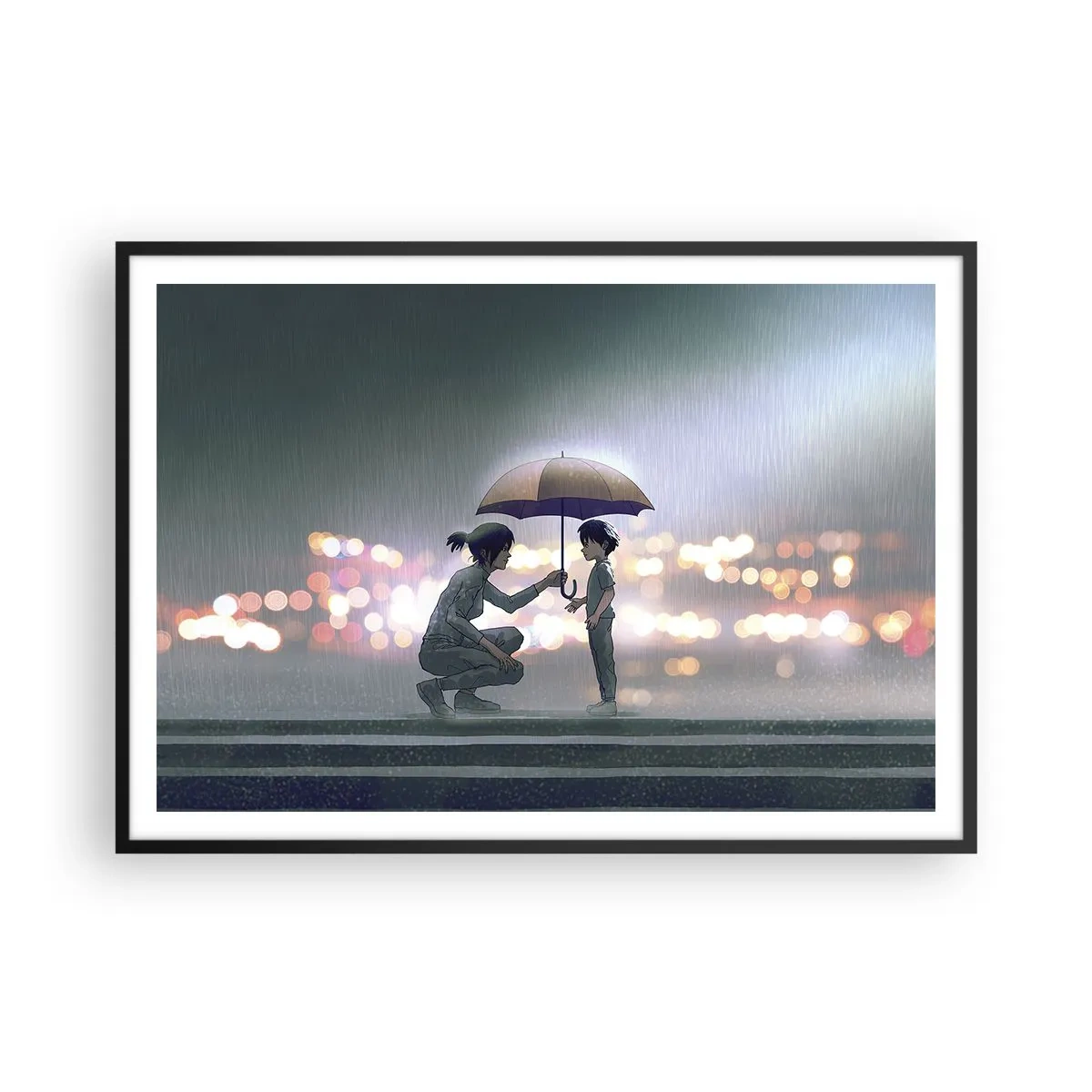 Plagát v čiernom ráme - A všetko je v poriadku - 100x70 cm