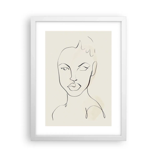 Plagát v bielom ráme - Obrys zmyselnosti - 30x40 cm