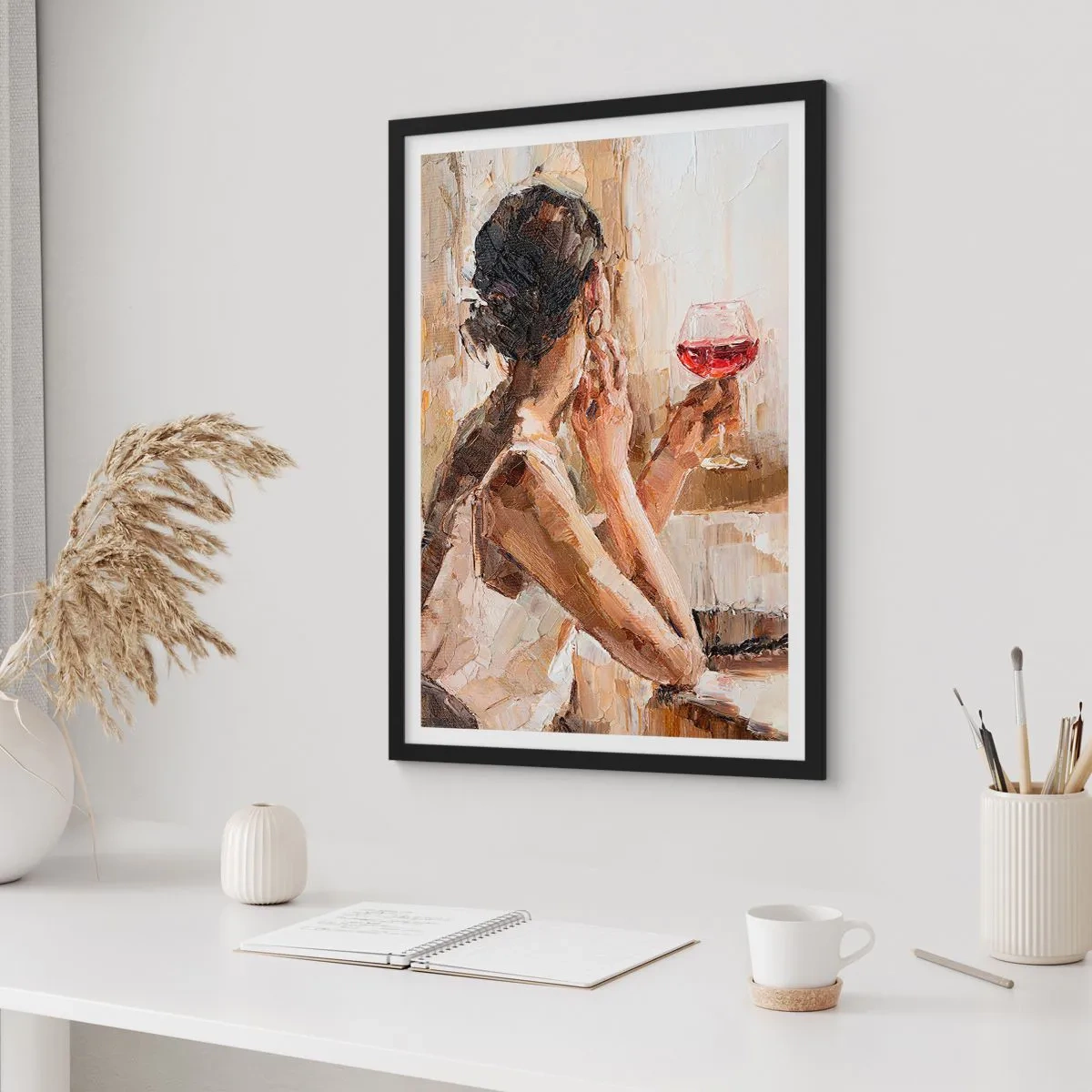 Plagát v čiernom ráme - Chuť dobré chvíle - 50x70 cm