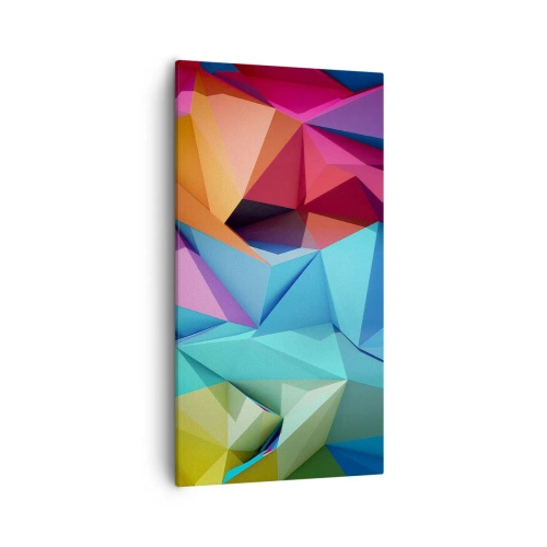 Obraz na plátne - Dúhové origami - 55x100 cm