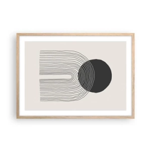 Plagát v ráme zo svetlého duba - Chvenie a istota - 70x50 cm