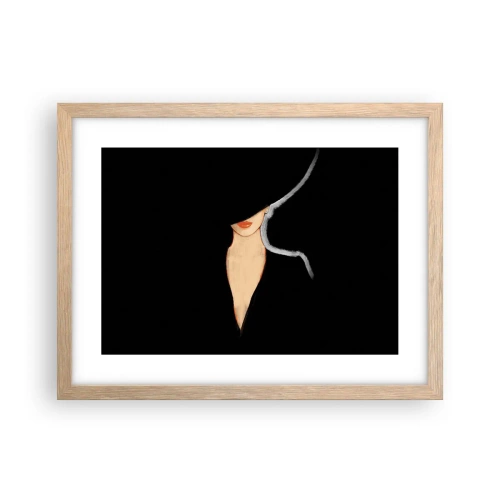 Plagát v ráme zo svetlého duba - Elegancia a štýl - 40x30 cm