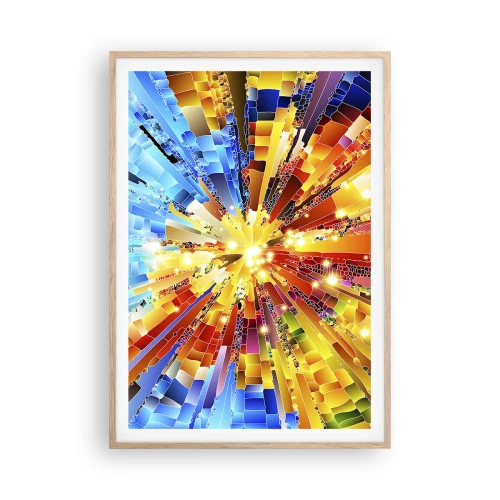 Plagát v ráme zo svetlého duba - In medias res - 70x100 cm