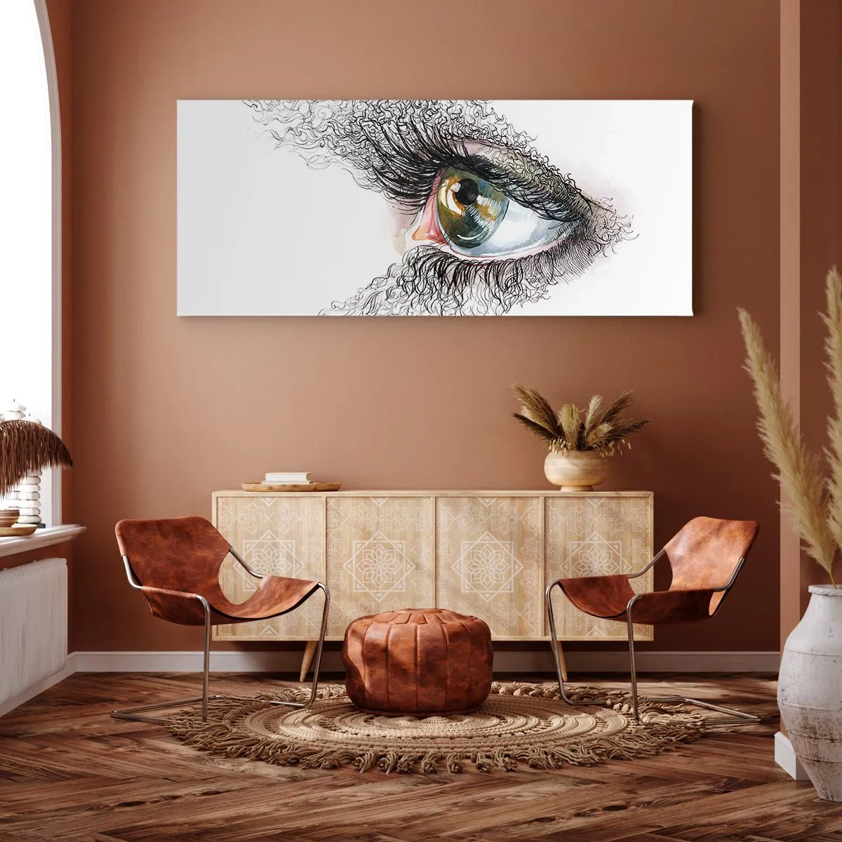 Obraz na plátne - Pozri sa priamo do duše - 160x50 cm