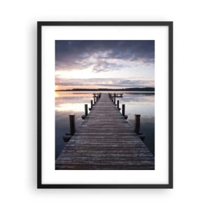 Plagát v čiernom ráme - Tichá hranica medzi dňom a nocou - 40x50 cm
