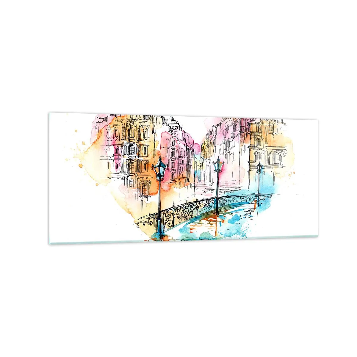 Obraz na skle - Srdce mesta - 120x50 cm