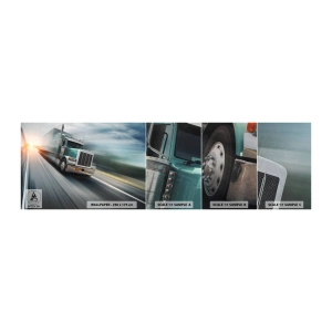 Vzorka samolepiacej fototapety Deluxe Sticker - Americký obor v rýchlosti - Nákladné auto, Automobilový priemysel, Doprava - 100x30 cm