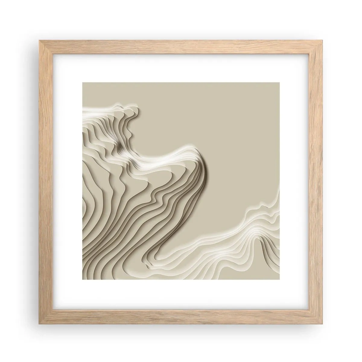 Plagát v ráme zo svetlého duba - Topografia umenia - 30x30 cm