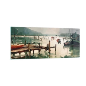 Obraz na skle - Zaliate roztaveným mesiacom - 100x40 cm