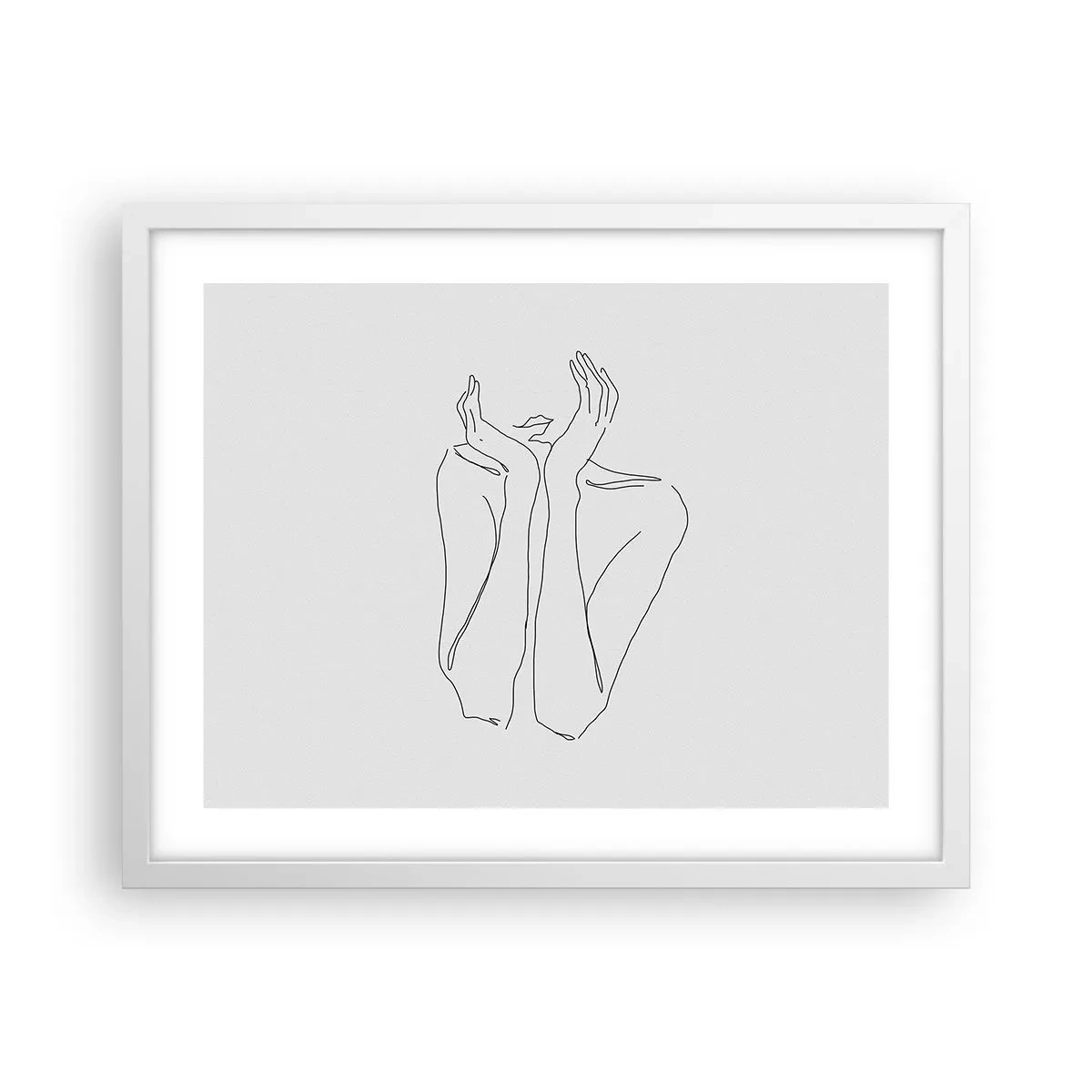 Plagát v bielom ráme - O čom snívajú dievčatá - 50x40 cm