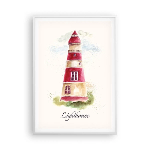 Plagát v bielom ráme - Tu je vždy počasie - 70x100 cm