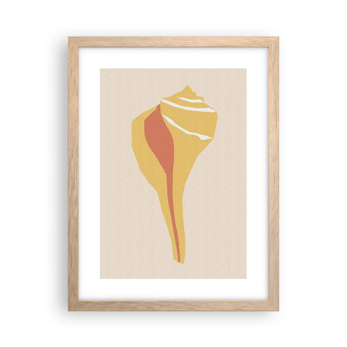 Plagát v ráme zo svetlého duba - Organická abstrakcia – rast - 30x40 cm