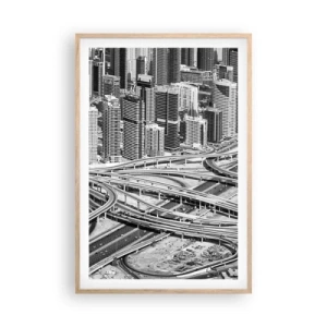 Plagát v ráme zo svetlého duba - Dubaj – neskutočné mesto - 61x91 cm