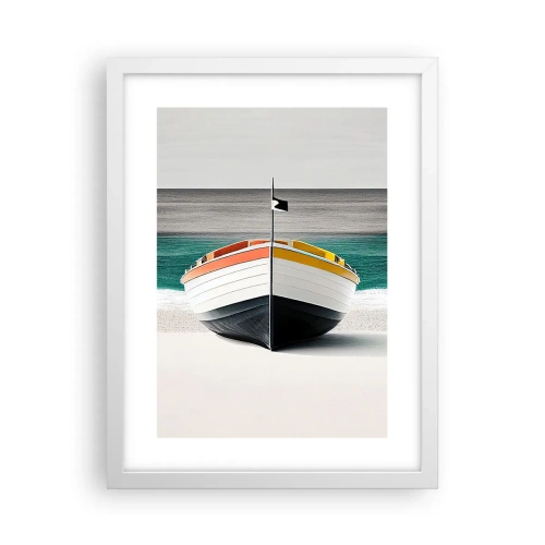 Plagát v bielom ráme - Na správnom mieste - 30x40 cm