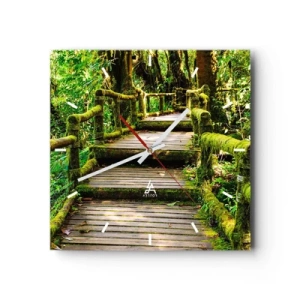 Nástenné hodiny - Chodbou zelene - 30x30 cm