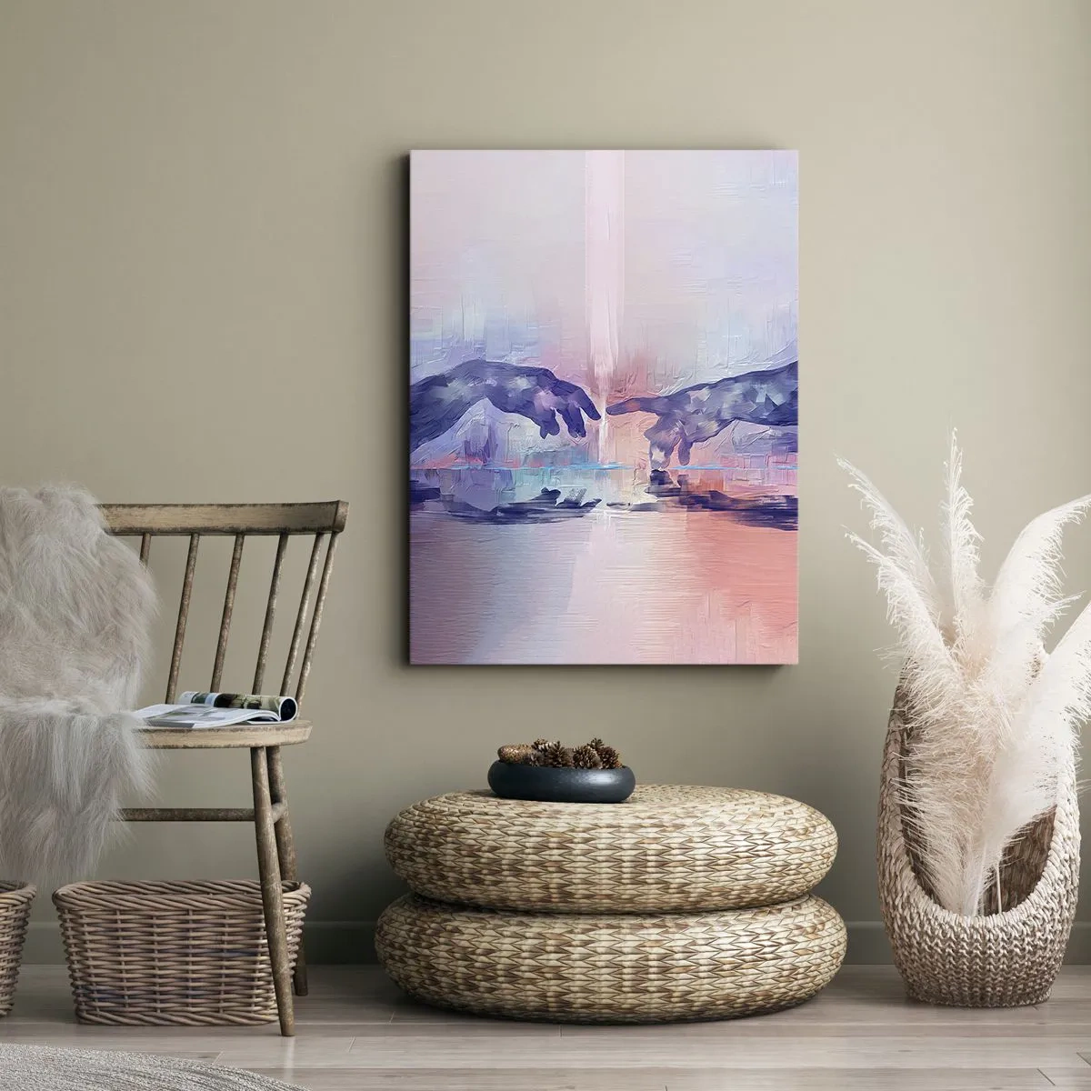 Obraz na plátne - Božská iskra života - 45x80 cm
