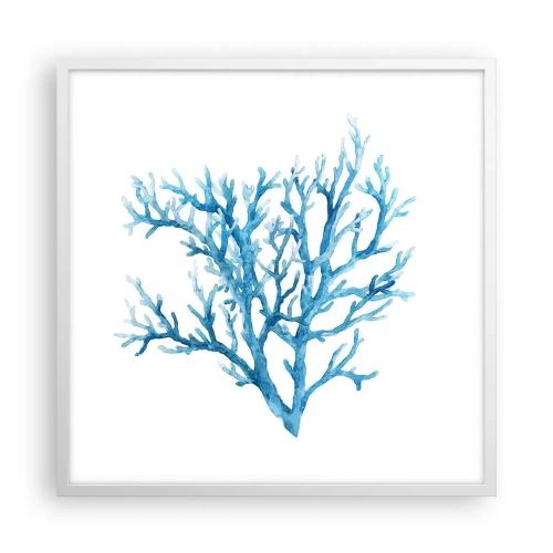 Plagát v bielom ráme - Morský filigrán - 60x60 cm