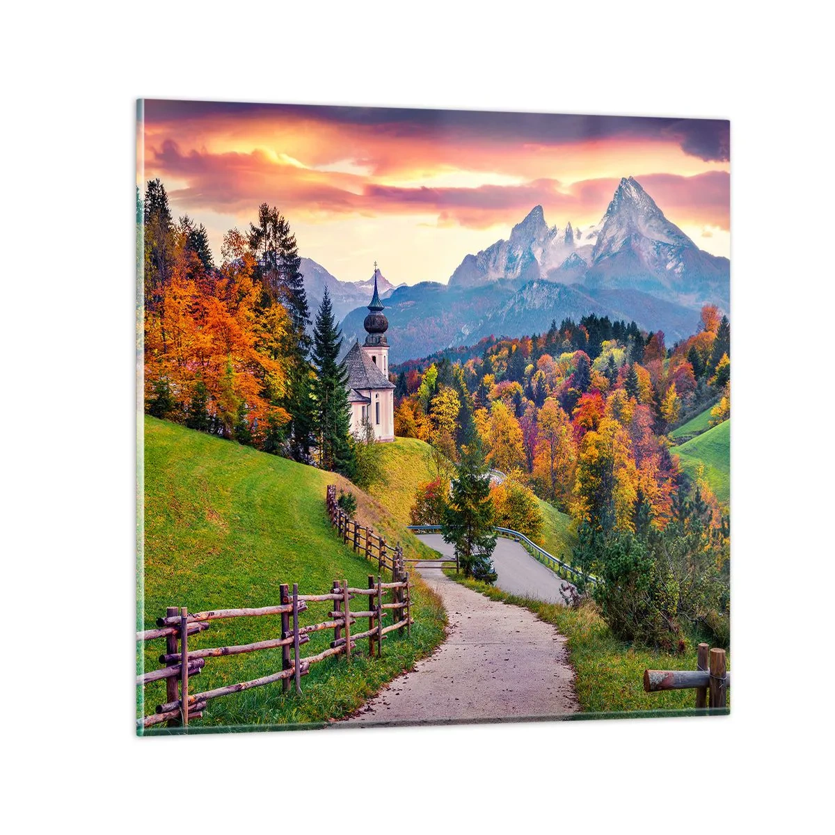 Obraz na skle - Úplne ideálna krajina - 50x50 cm