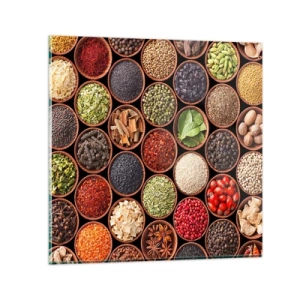 Obraz na skle - Všetky chute sveta - 40x40 cm