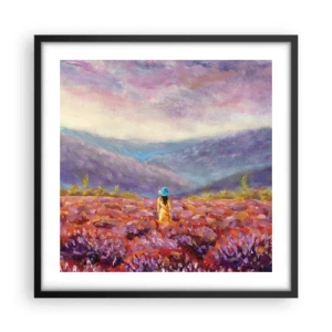 Plagát v čiernom ráme - V levanduľovom svete - 50x50 cm