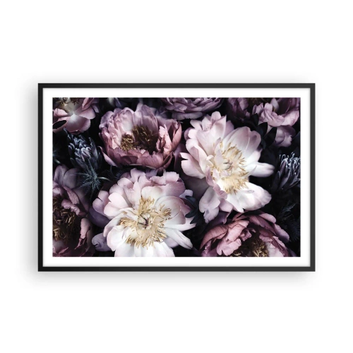 Plagát v čiernom ráme - Kytica v starom štýle - 91x61 cm