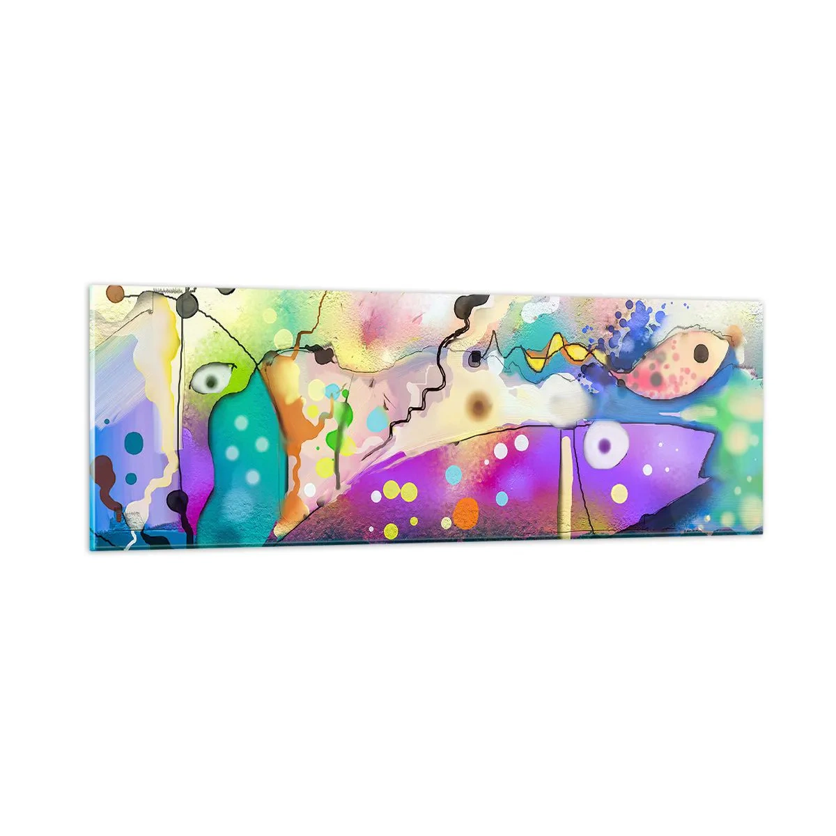 Obraz na skle - Niet slov! - 90x30 cm