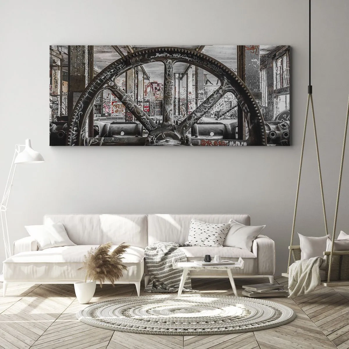 Obraz na plátne - Tajný život továrne - 100x40 cm