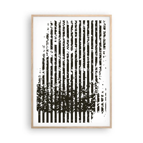 Plagát v ráme zo svetlého duba - Rytmus a šum - 70x100 cm