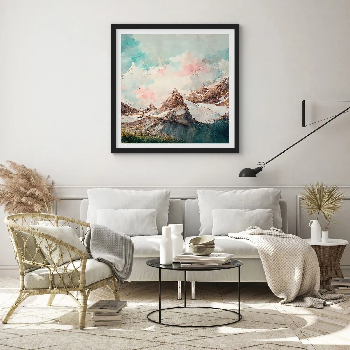 Plagát v čiernom ráme - Skalné čepele - 60x60 cm