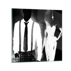 Obraz na skle - V štýle noir - 40x40 cm
