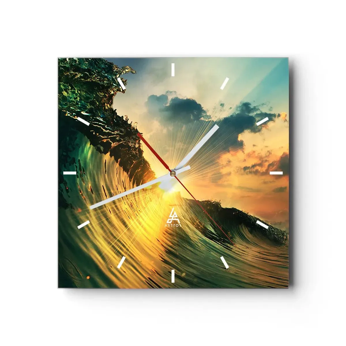 Nástenné hodiny - Surfer, kde si? - 30x30 cm