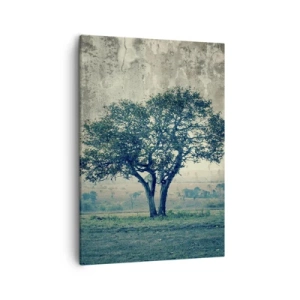 Obraz na plátne - Jabloň na modrom poli? - 50x70 cm