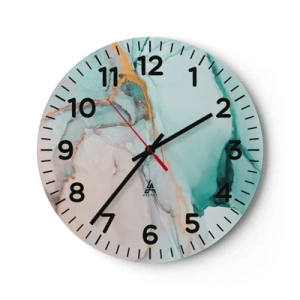 Nástenné hodiny - Tanec tvarov a farieb - 30x30 cm