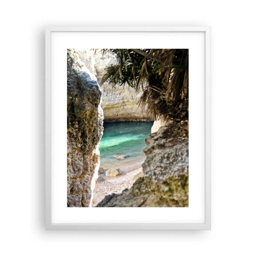 Plagát v bielom ráme - Tyrkysová zátoka - 40x50 cm