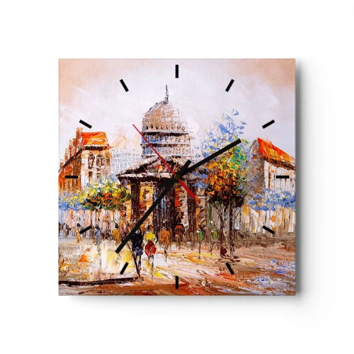 Nástenné hodiny - Parížska prechádzka - 30x30 cm