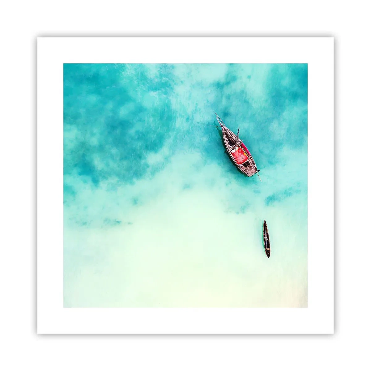 Plagát - Pretože na plážach Zanzibaru, keď je prebytok vody… - 40x40 cm