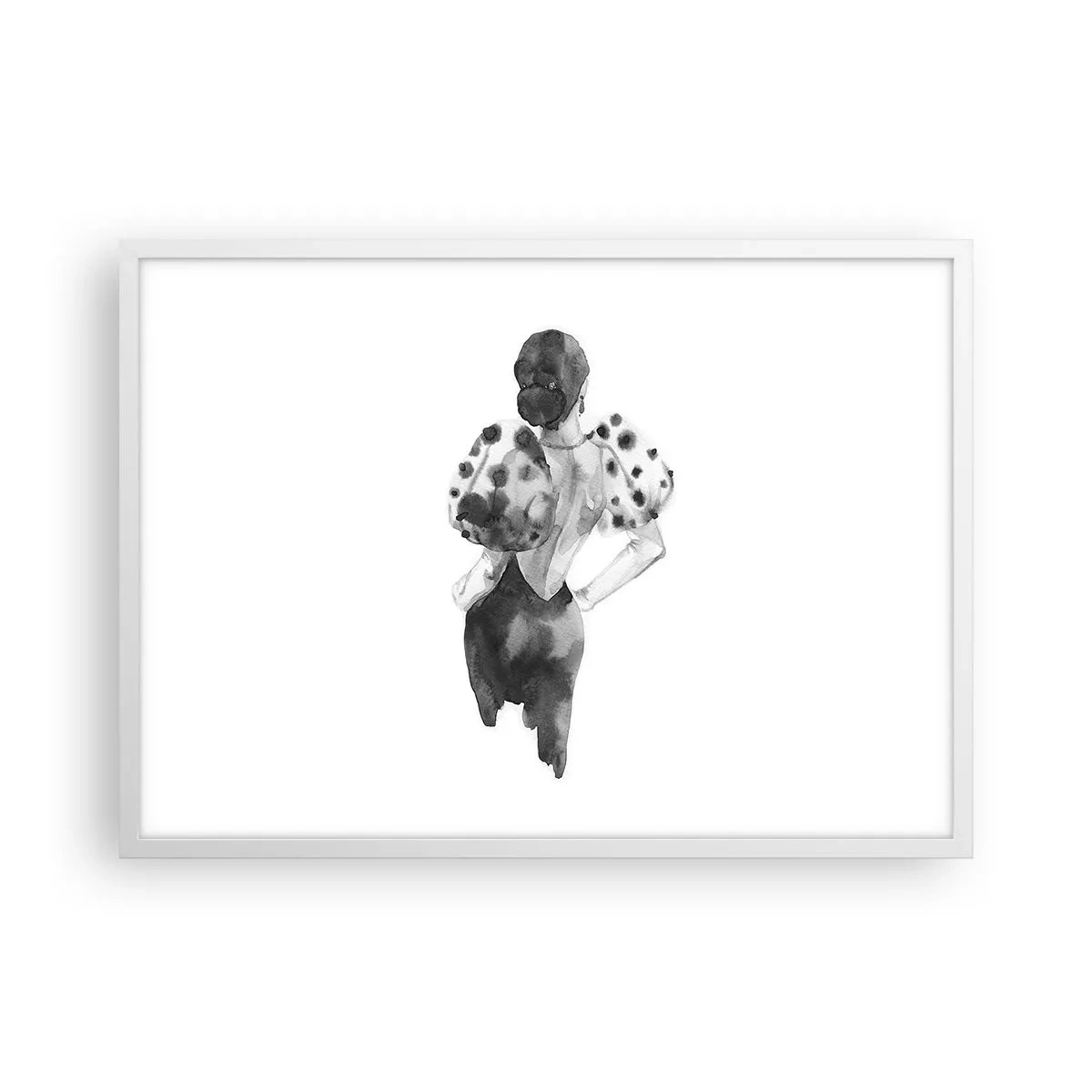 Plagát v bielom ráme - Prešla hneď vedľa - 70x50 cm