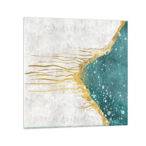 Obraz na skle - Zlatý príliv - 50x50 cm