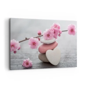 Obraz na plátne - Blaženosť s višňovým kvetom - 100x70 cm
