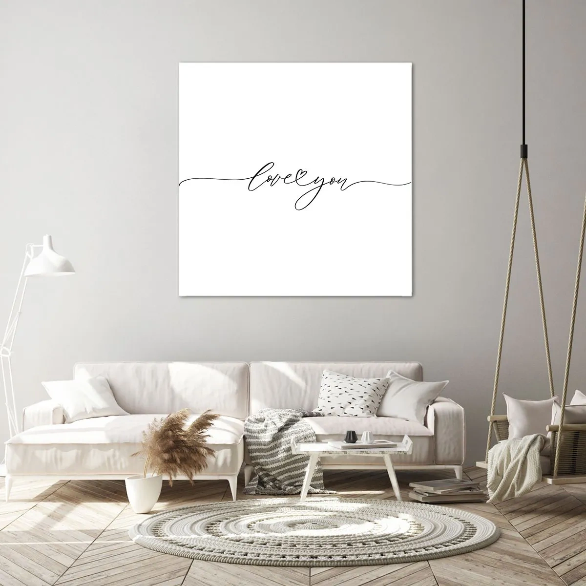 Obraz na plátne - Čierne na bielom - 30x30 cm