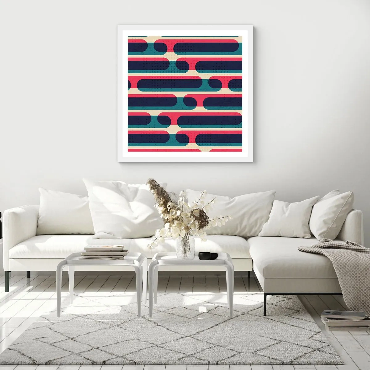 Plagát v bielom ráme - Dovnútra a dopredu - 60x60 cm