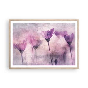 Plagát v ráme zo svetlého duba - Sen kvetov - 100x70 cm