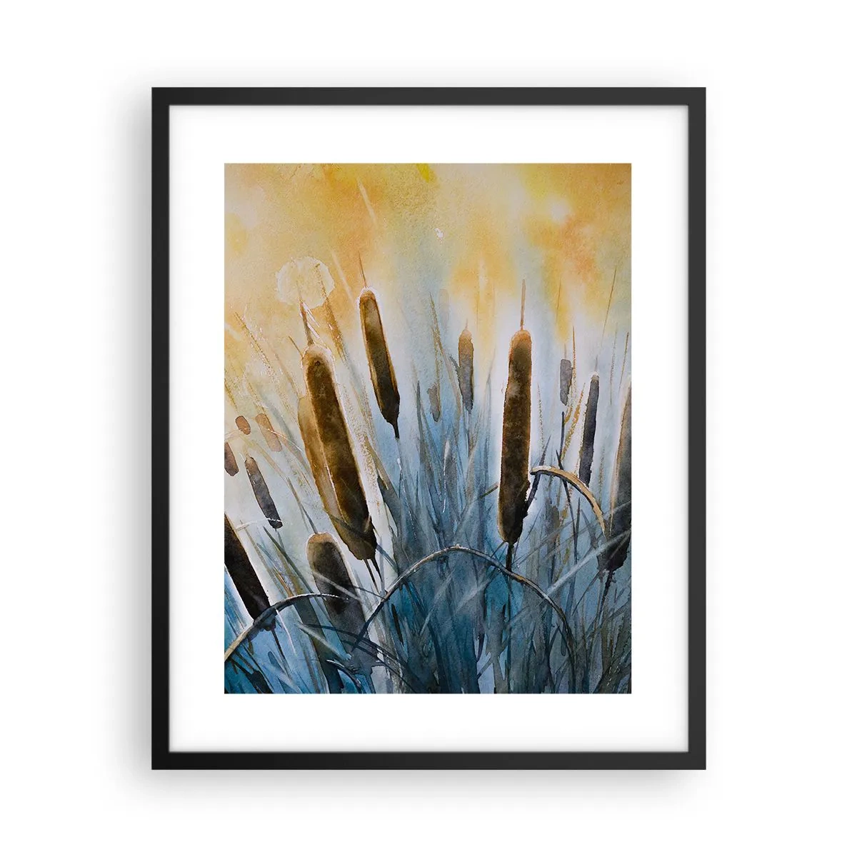 Plagát v čiernom ráme - Chlad vody, žiara slnka - 40x50 cm