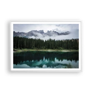 Plagát v bielom ráme - Ticho, ticho, neprebuďme spiacu vodu…. - 100x70 cm