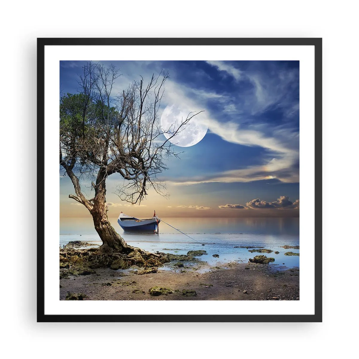 Plagát v čiernom ráme - Je to koniec alebo začiatok? - 60x60 cm