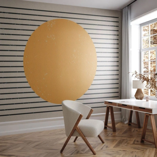 Fototapeta Premium Sand - Sila jednoduchosti - slnko, Koleso, Čiary - 500x350 cm